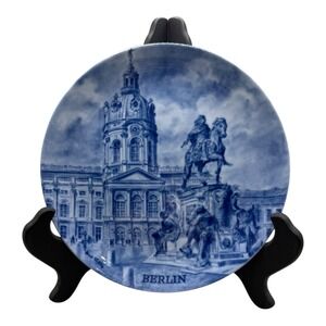 Kaiser W Germany Berlin Stadteteller Hans Liska Blue White Collector Plate 8in